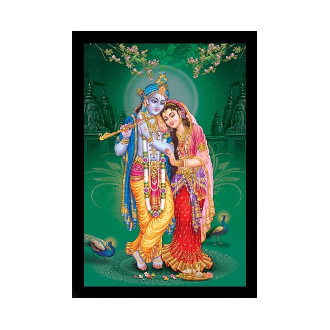 Dharvika Innovations Beautiful radha krishna photo frame big size home decoration with sparkle coated lamination (14x20 Inch) Black frame - 1829 (Design 8) (B0BDX2H2TY) Amazon Price History, Amazon Price Tracker