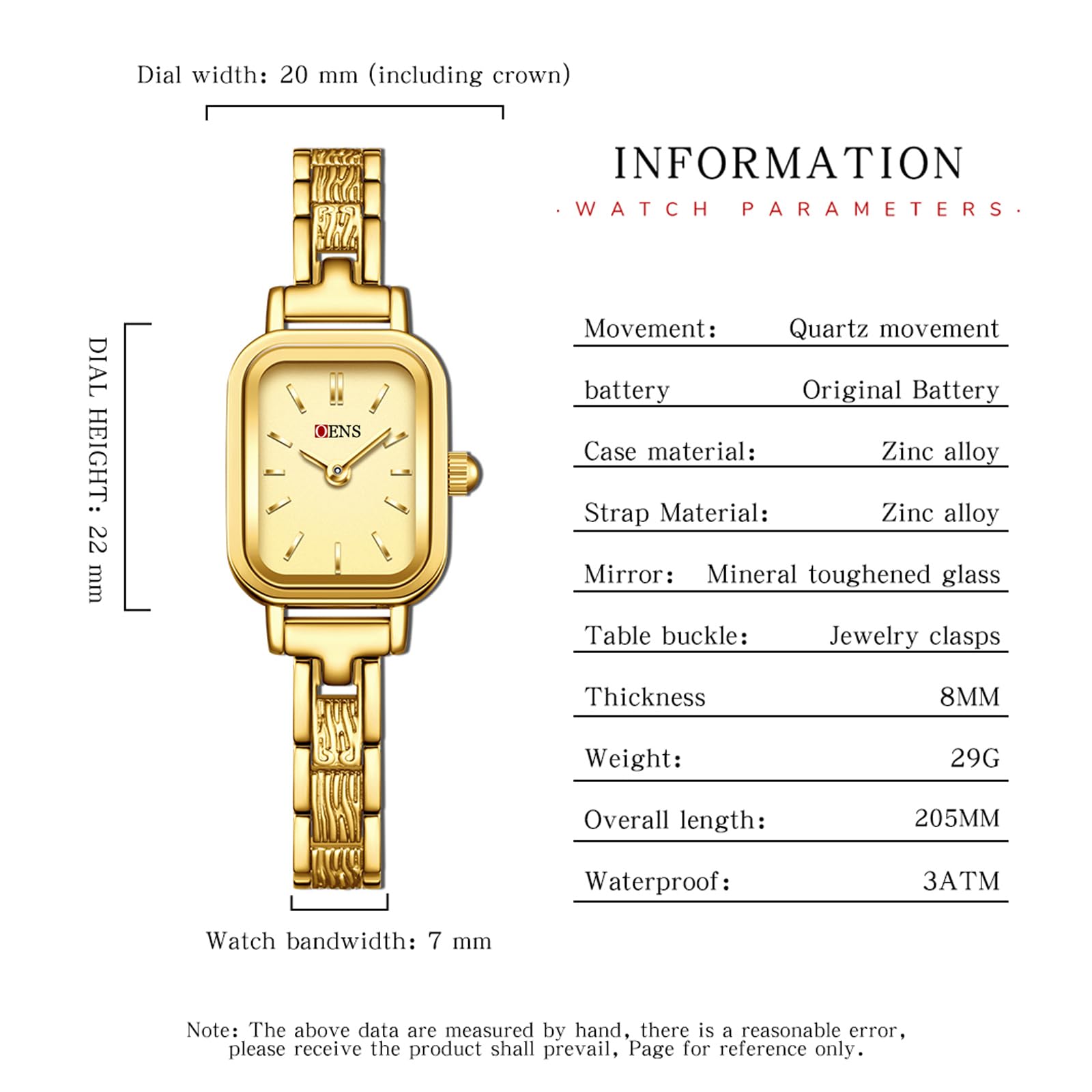 findtime Relojes dorados y plateados para mujer, reloj de pulsera para mujer