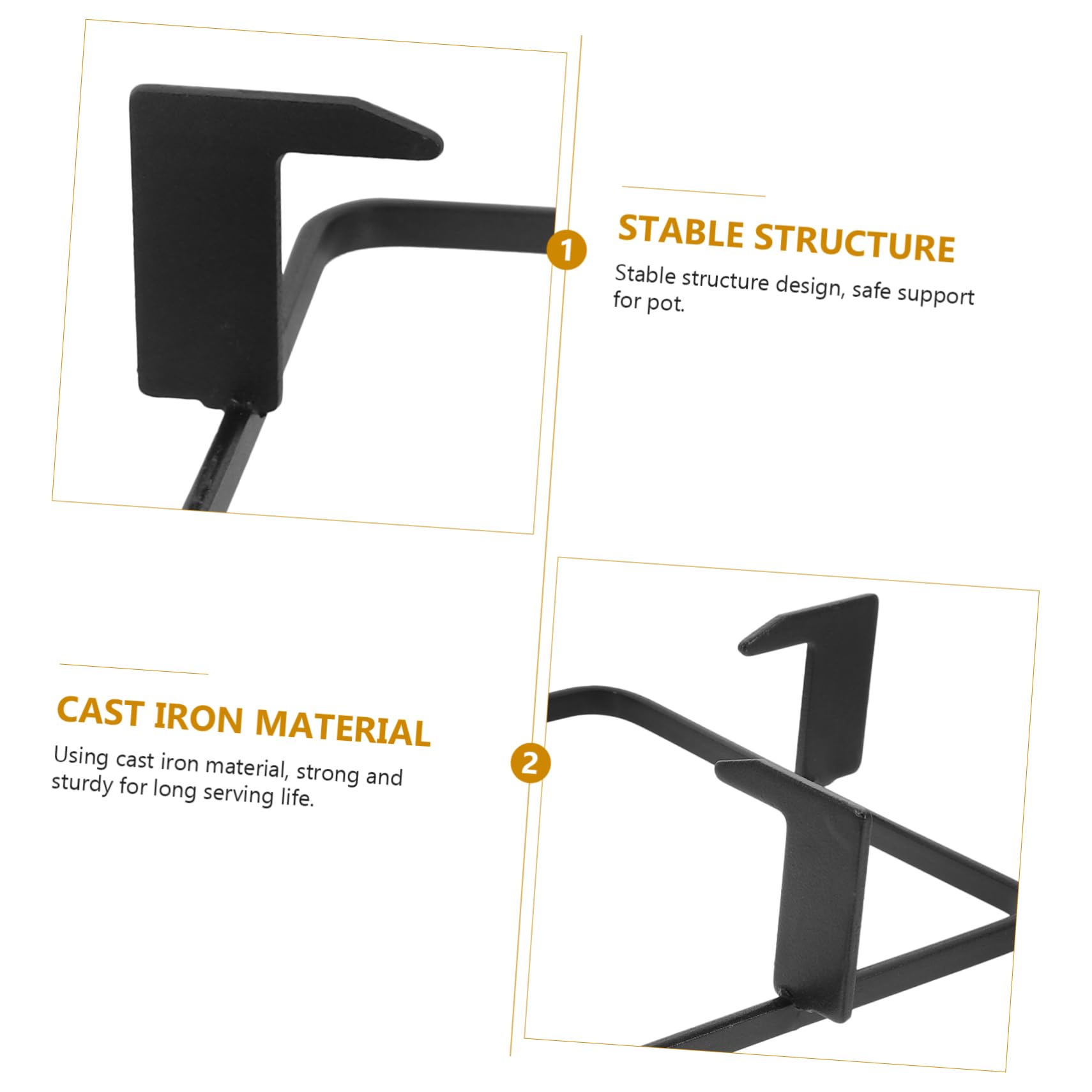 DOITOOL Supporto Fornello Gas in Ghisa Rack Di Supporto Per Stufa 7.48X7.48X2.48 in Staffa Antiscivolo Per Pentole Accessorio Cucina Gas Facile Da Pulire E Installare