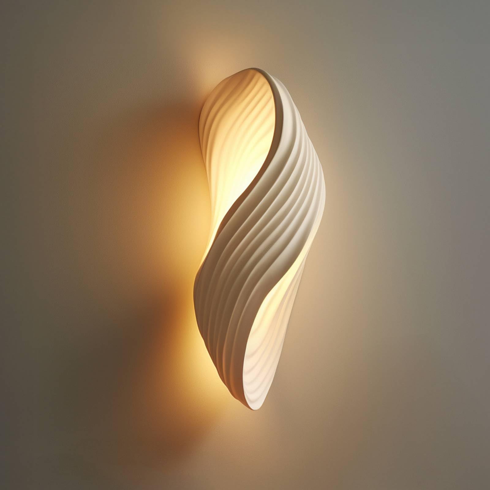 Lindby Applique Murale Ornela AI à intensité variable (Moderne) en Blanc Plâtre/Terre Cuite e. a. pour Salon & Salle manger (1 lampe,à G9), Lampe Eclairage Luminaire Mural