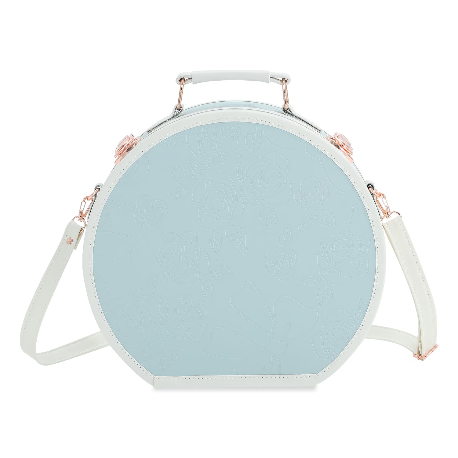 7998handmade Round Hat Box Vintage Carry On Suitcase For Women