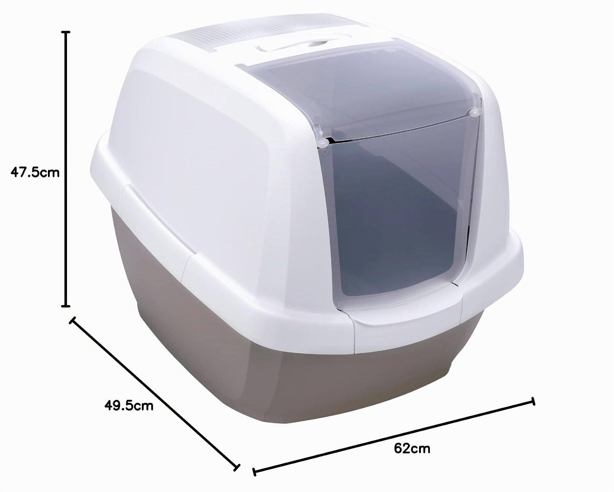iMac - Arenero Maddy de Color Pardo, 62 x 49,5 x 47,5 cm, Ideal para Gatos de Gran tamaño