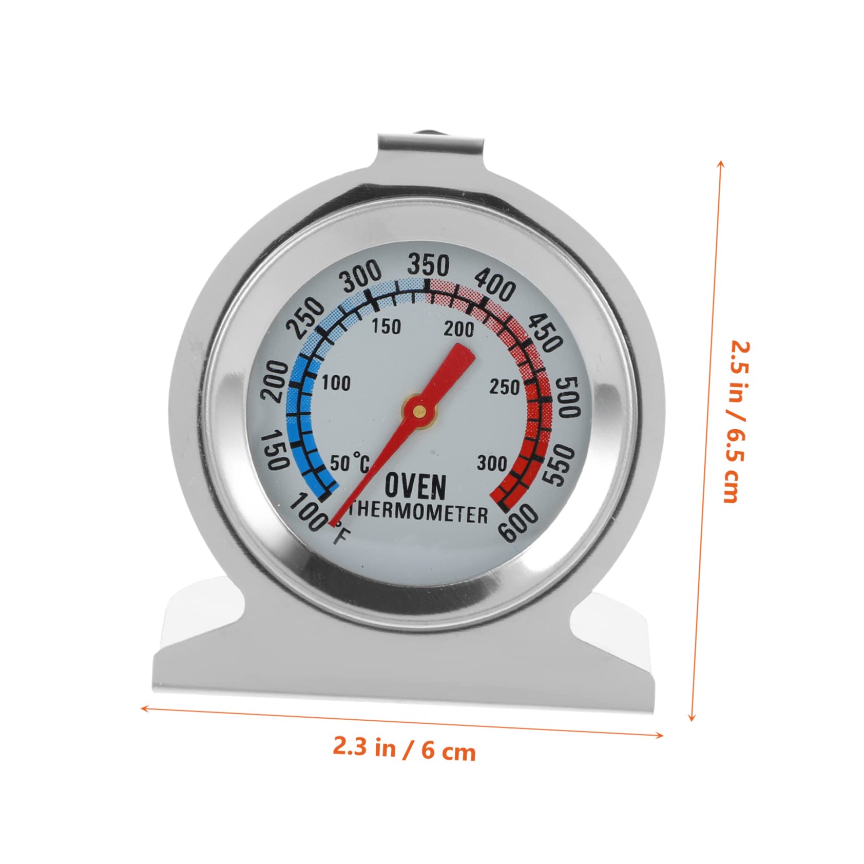 Cabilock Stainless Steel Oven Thermometer for Accurate Baking and Cooking Temperatures Range for Ovens Grills and Frying Versatile Kitchen Temperature Gauge