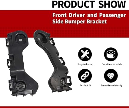 Nakkaa Front Bumper Cover Support Bracket Retainer Reinforcement Compatible with MKX Edge 2011-2015 BT4Z17C947A BT4Z17C947B FO1043135 FO1042135