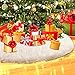 Konsait Plush Christmas Tree Skirt - Round Snow White Xmas Tree Mat Base Cover for Holiday Home Decorations,31Inch/78CM