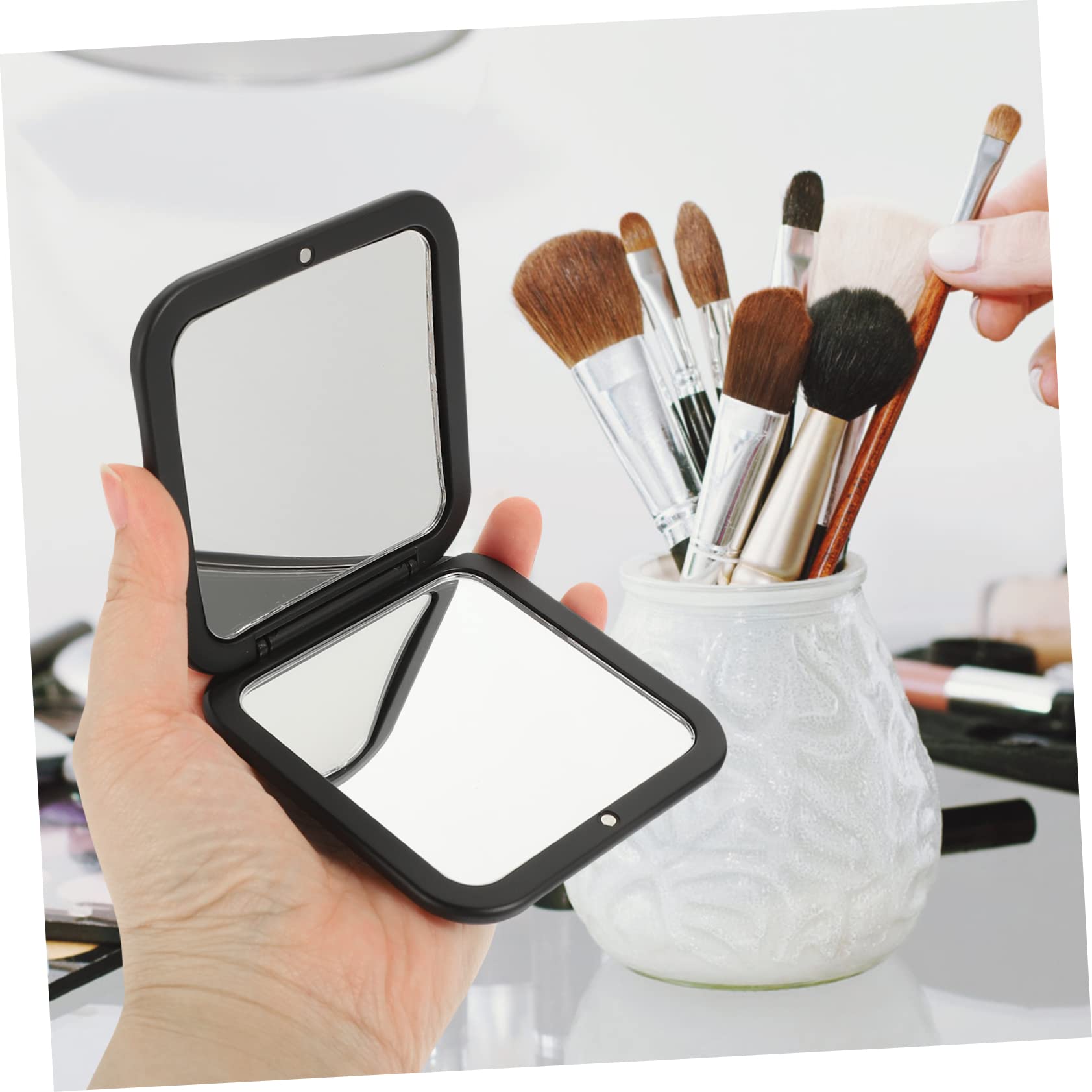 minkissy 3piezas Espejo De Viaje Compacto Aumento Espejo De Maquillaje Portátil para Mujeres para Uso Boda y Especiales