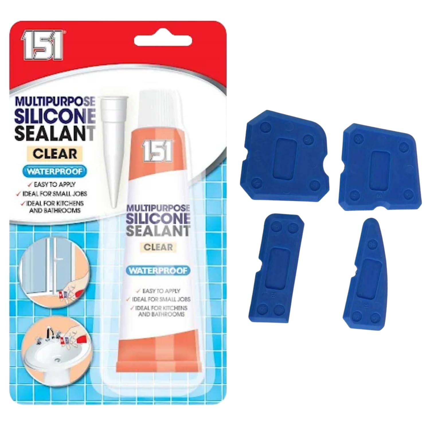 Silicone Sealant Clear Clear Tube 70g, 70 grams