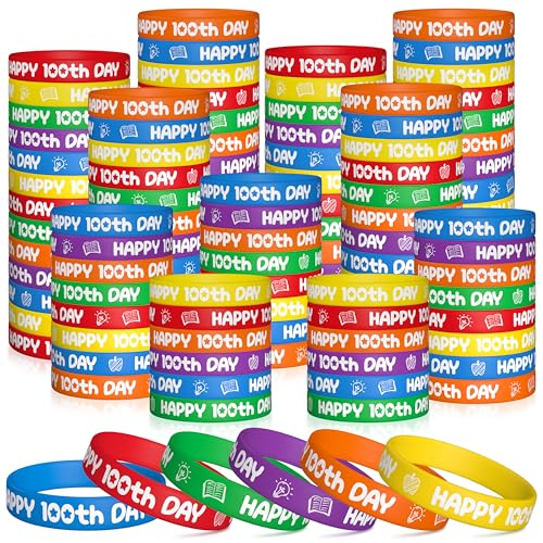 Bracelets silicone 100e jour d'école parfaits pour un sac à friandises coloré