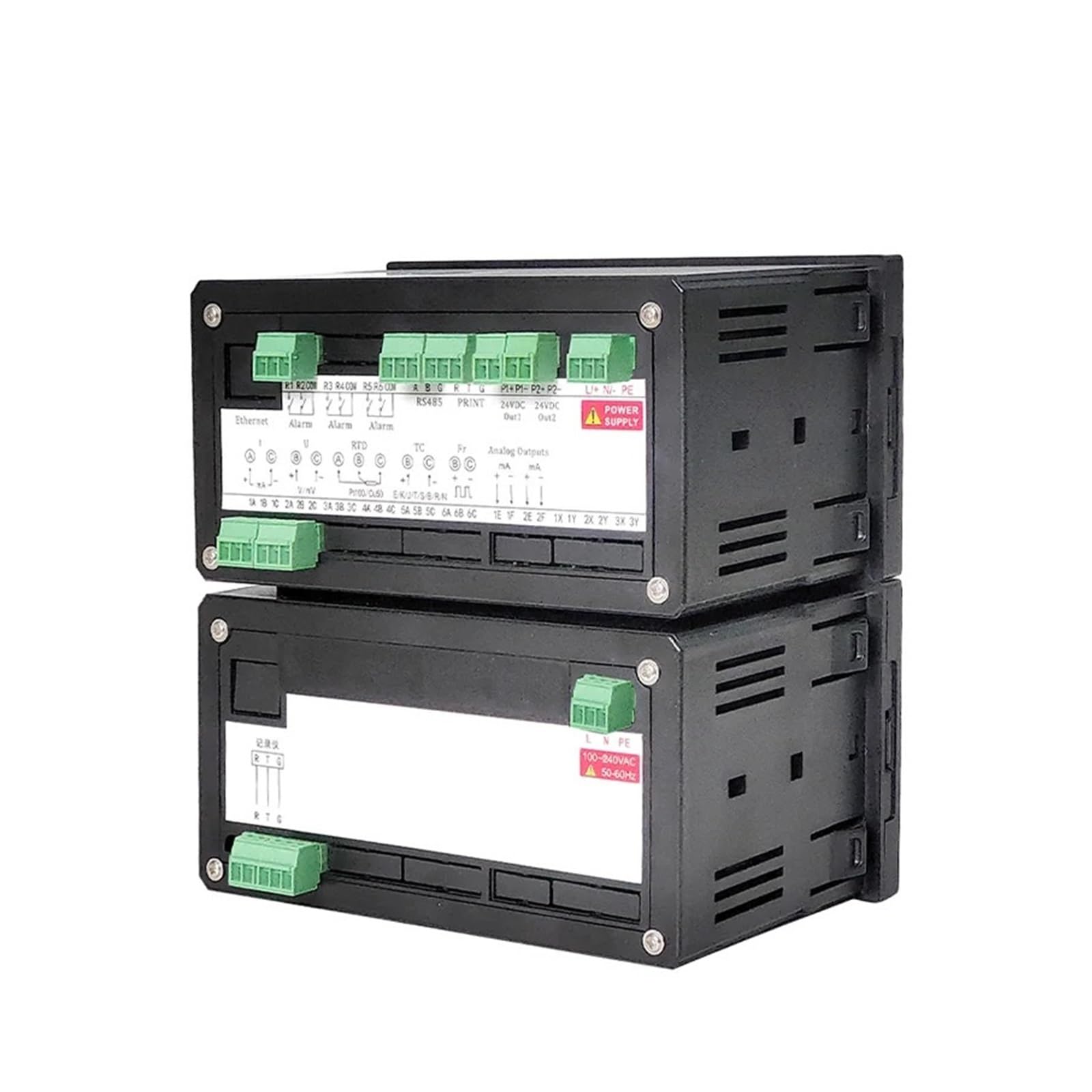 Datenlogger mit Mikrodrucker, Spannungs- und Stromkurvendruck, Mehrkanal-Recorder for Thermoelement-Sensordaten(2 Channel (220VAC))