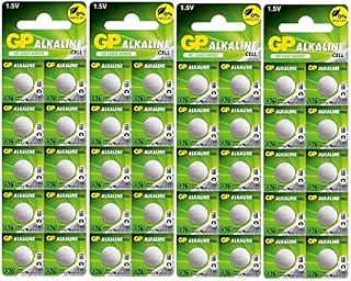 A76 LR44 AG13 Batteries by GP Batteries (40 Pack)