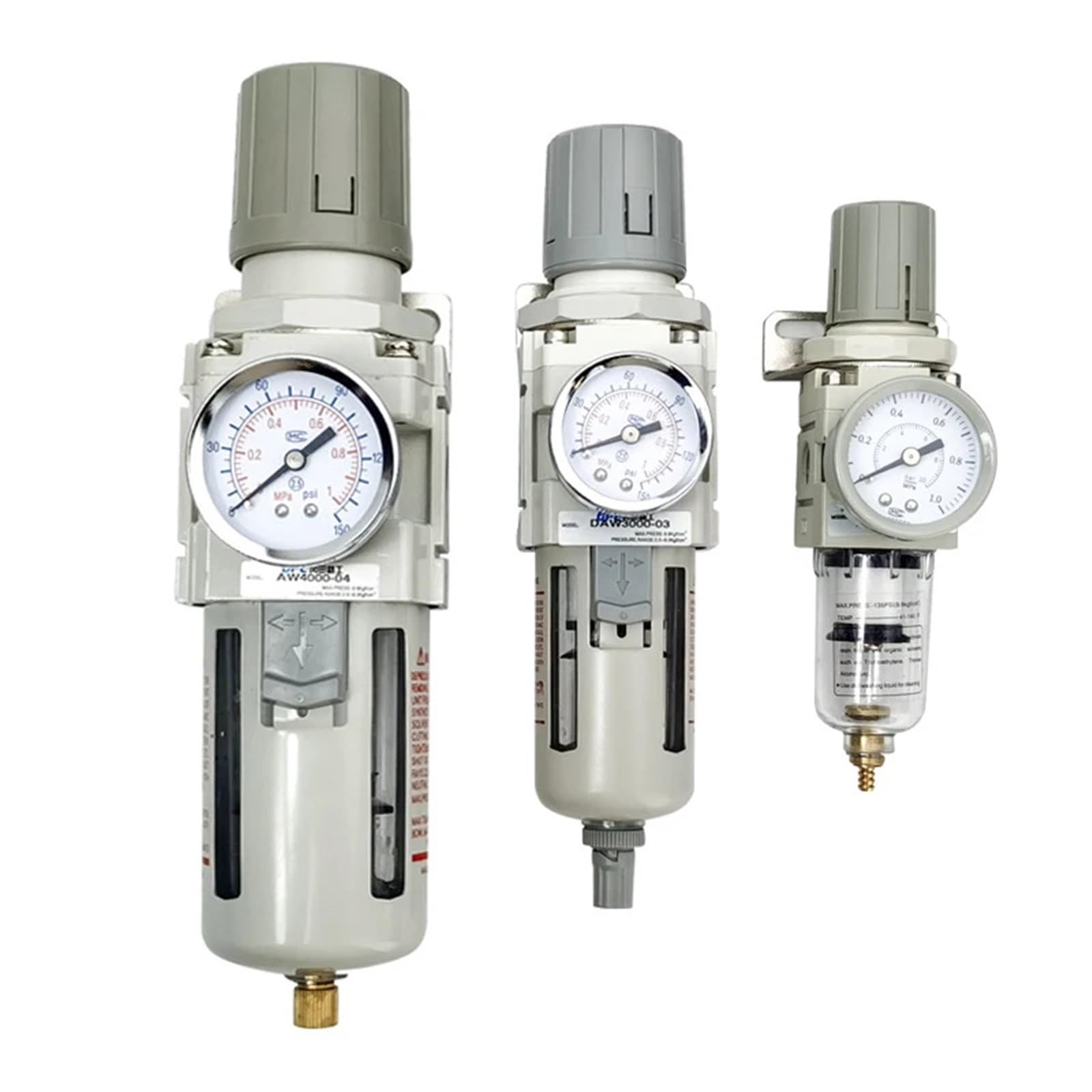 AW2000-02 AW3000-03 AW4000-04 controlador de filtro aire del compresor separador aceite regulador presión neumático 1 Uds(AW2000-02 SM20PM20)