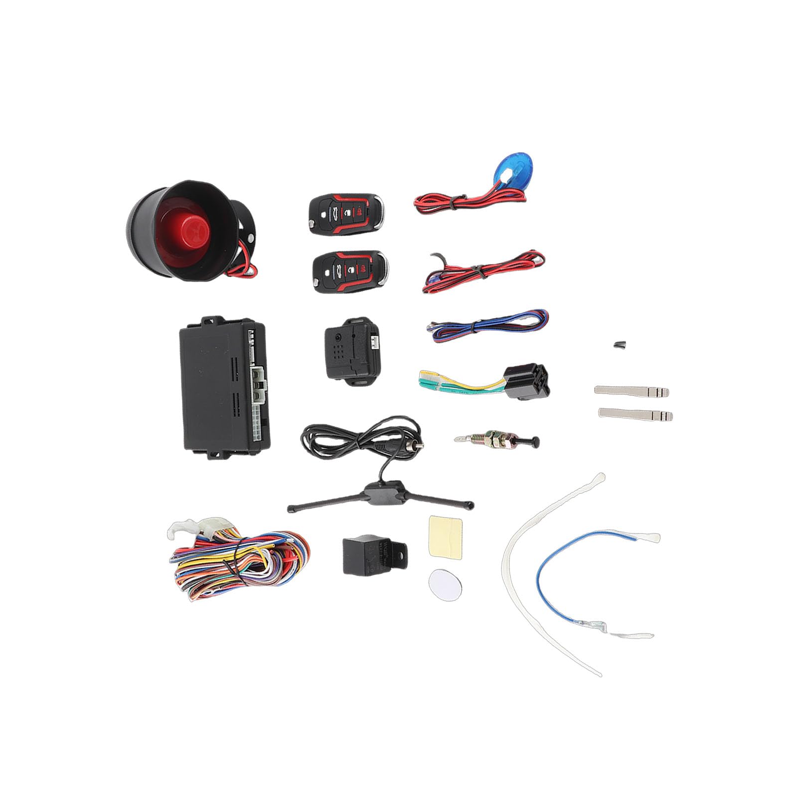 HEEPDD de Entrada sin Llave Universal para Coche de 12V con Parada de Arranque Remoto y Alarma Inmovilizador de Motor Antirrobo para Vehículos