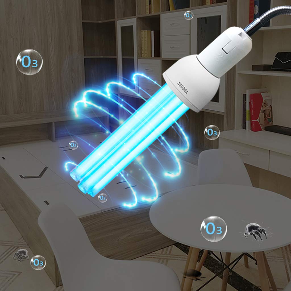 HYLR Suwaki LED 220V 30W UV sterylizacja ozonem Lampa E27 Antybakteryjna podstawa 99% Ultrafioletowa dezynfekcja bakteriobójcza światła
