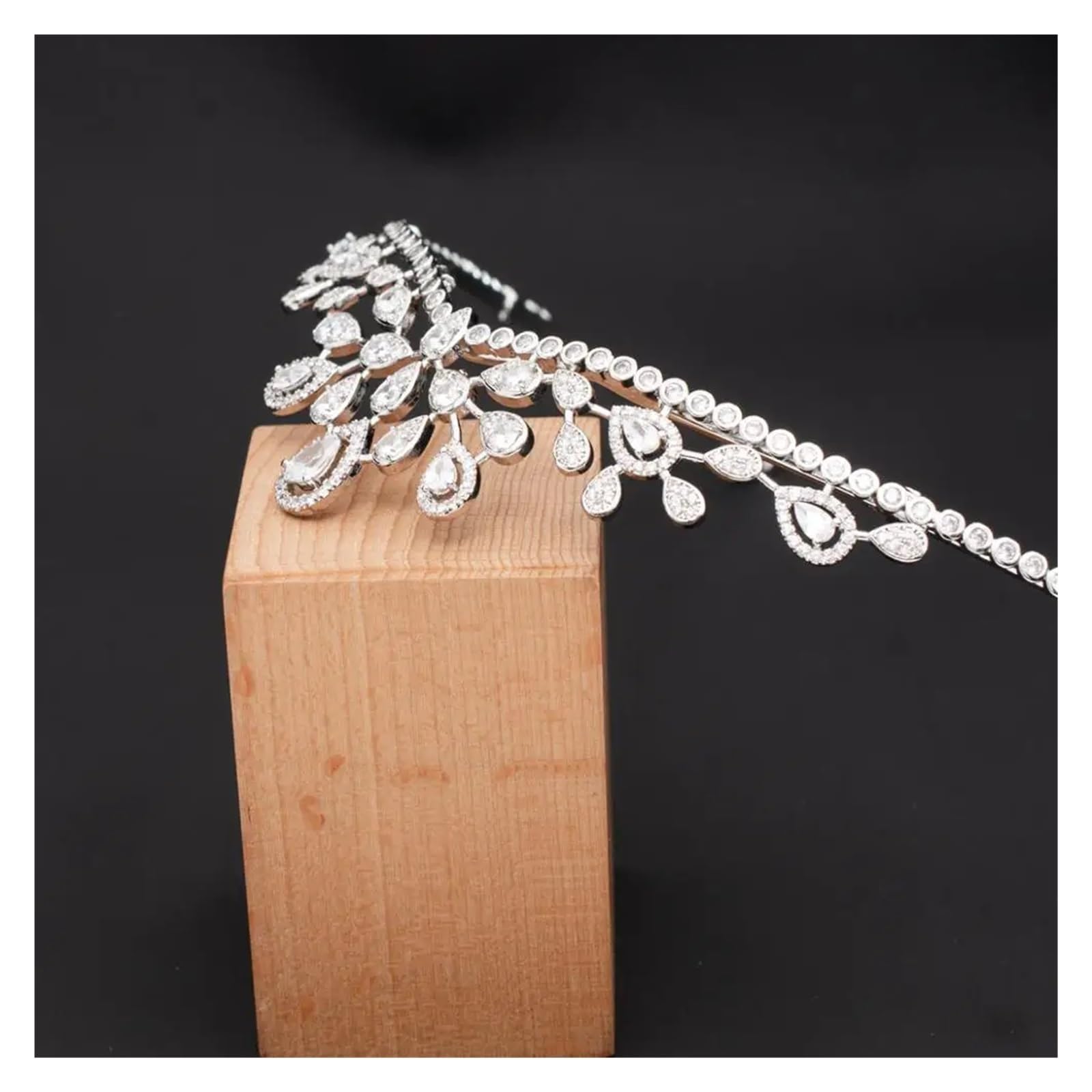 Einfache süße Zirkonia Prinzessin Tiara Diadem Braut Hochzeit Haarschmuck Zubehör Haarteile