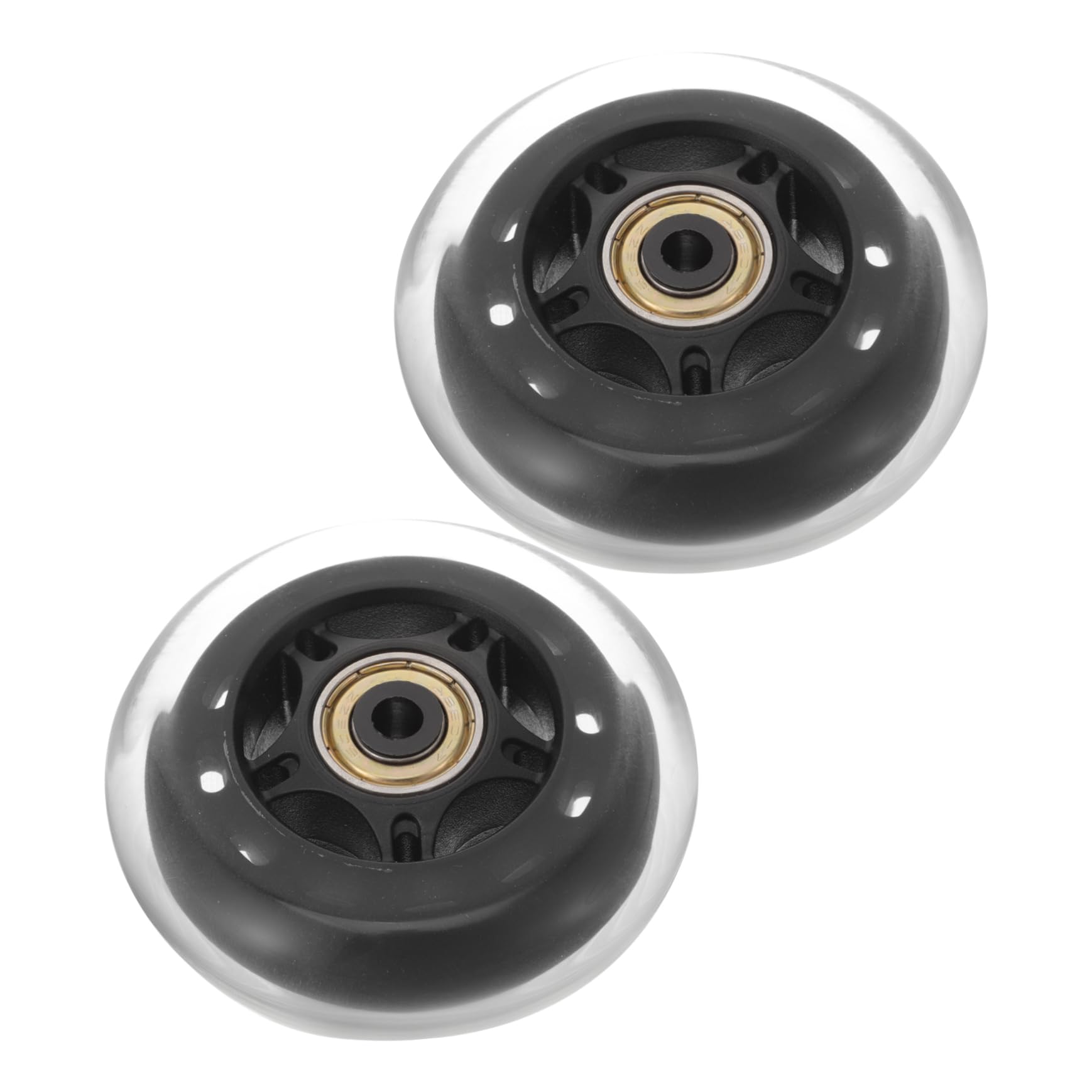 CAXUSD 2pcs Replacement-Wheels for Roller Skates Pu Wheel Set 3 Inches Outdoor Skate Board Wheel Bearings