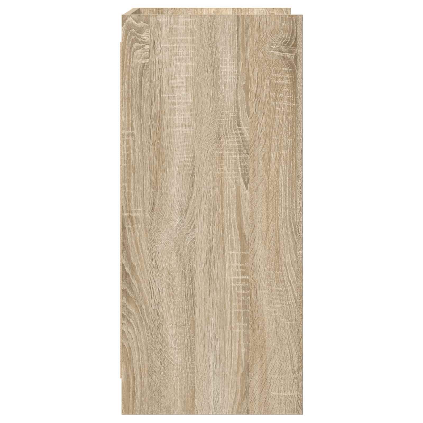 Générique Credenza in rovere Sonoma 75 x 36 x 80 cm Legno Ingenierie | 3 scomparti, scaffali, portaoggetti per stoviglie deco, facile da pulire, semplice da montare