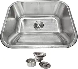 Tanque Lavanderia Escovado 55x45 Aço inoxidável 304 Premium