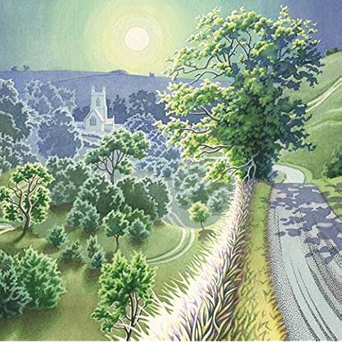 Village Evening by David Alderslade 1 x Greetings Card Cover