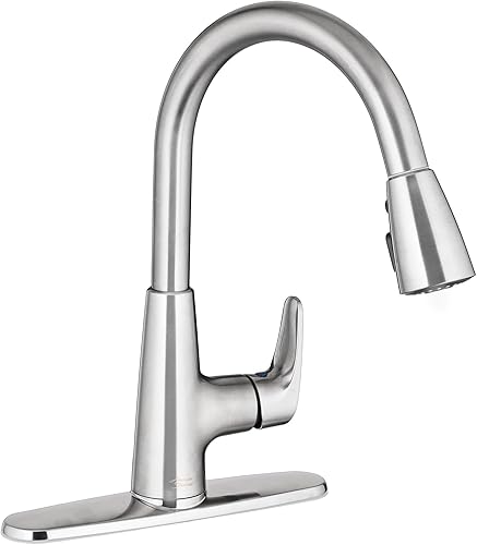 American Standard 7077300.075 Colony Pro Grifo de cocina desplegable con pulverizador de acero inoxidable