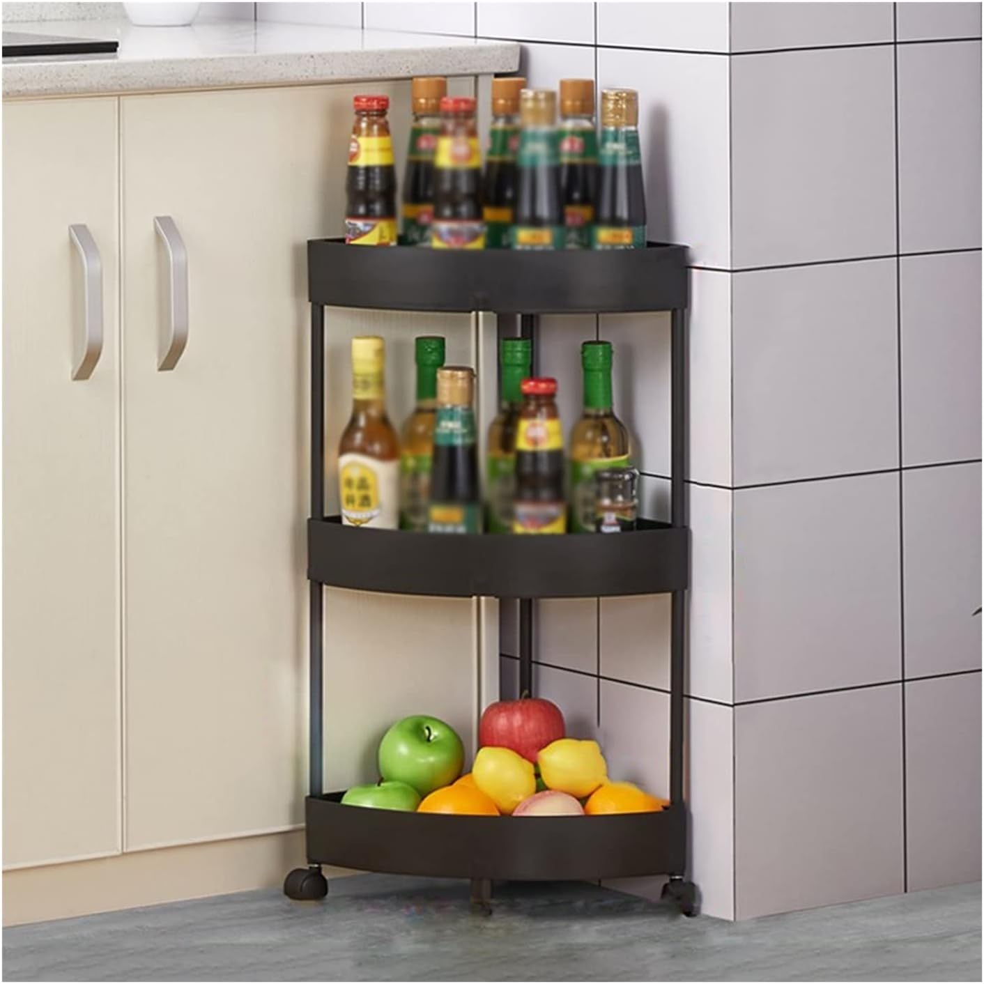 KLZUOPT Armoires de Rangement de Cuisine Étagère d'angle Rangement