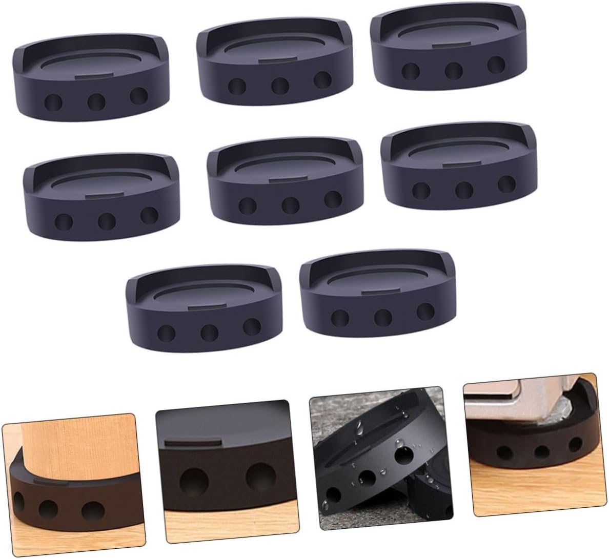 8pcs Refrigerator Feet Mat Washable Fridge Liners Slip Pad for Washing Machine Rv Fridge Accessories Furniture Raising Mat