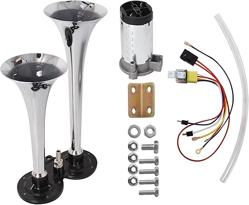 munirater Bocina de aire 178DB 12V Super fuerte furia con compresor de aire reemplazo para motocicleta, coche, camión, barco, tren