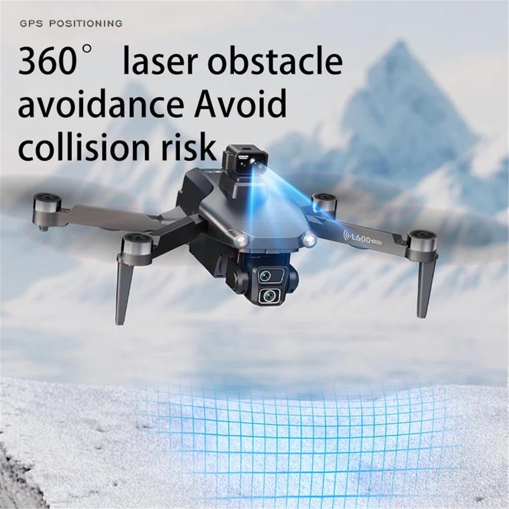 Triple battery,nowy dron gps l600-1 profesjonalny 8k kamera powietrzna fpv bezszczotkowy omijanie przeszkód z dużym ekranem zdalnego sterowania składany dron