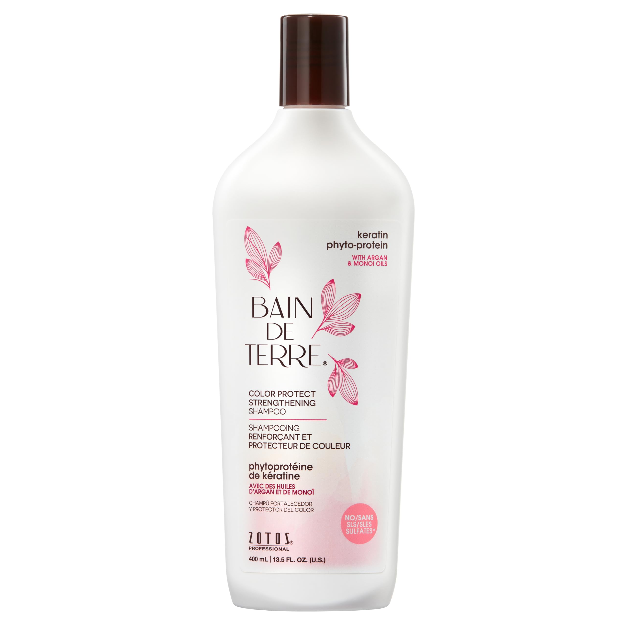 Bain de Terre Keratin Phyto-Protein Color Protect Strengthening Shampoo, Color-Safe Strengthening for Weak & Damaged Hair, Sulfate-Free, Paraben-Free