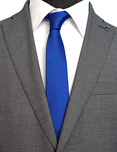 Image of Skinny Solid Ties for Men, 2.5 inch Slim Plain Neckties 4-Pack