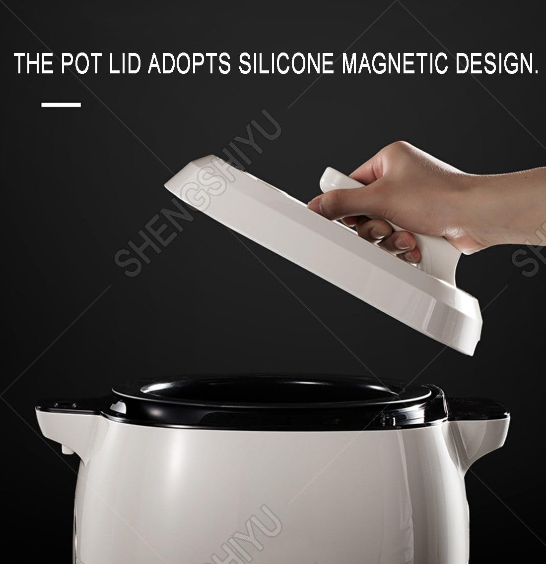 Robot Cucina Multifunzione 2000W Potenza,6L capacità,3 Livelli di Potenza e Rivestimento Ceramico Antiaderente,360° Rimescolamento Automatico per Saltare/Stufare/Servire