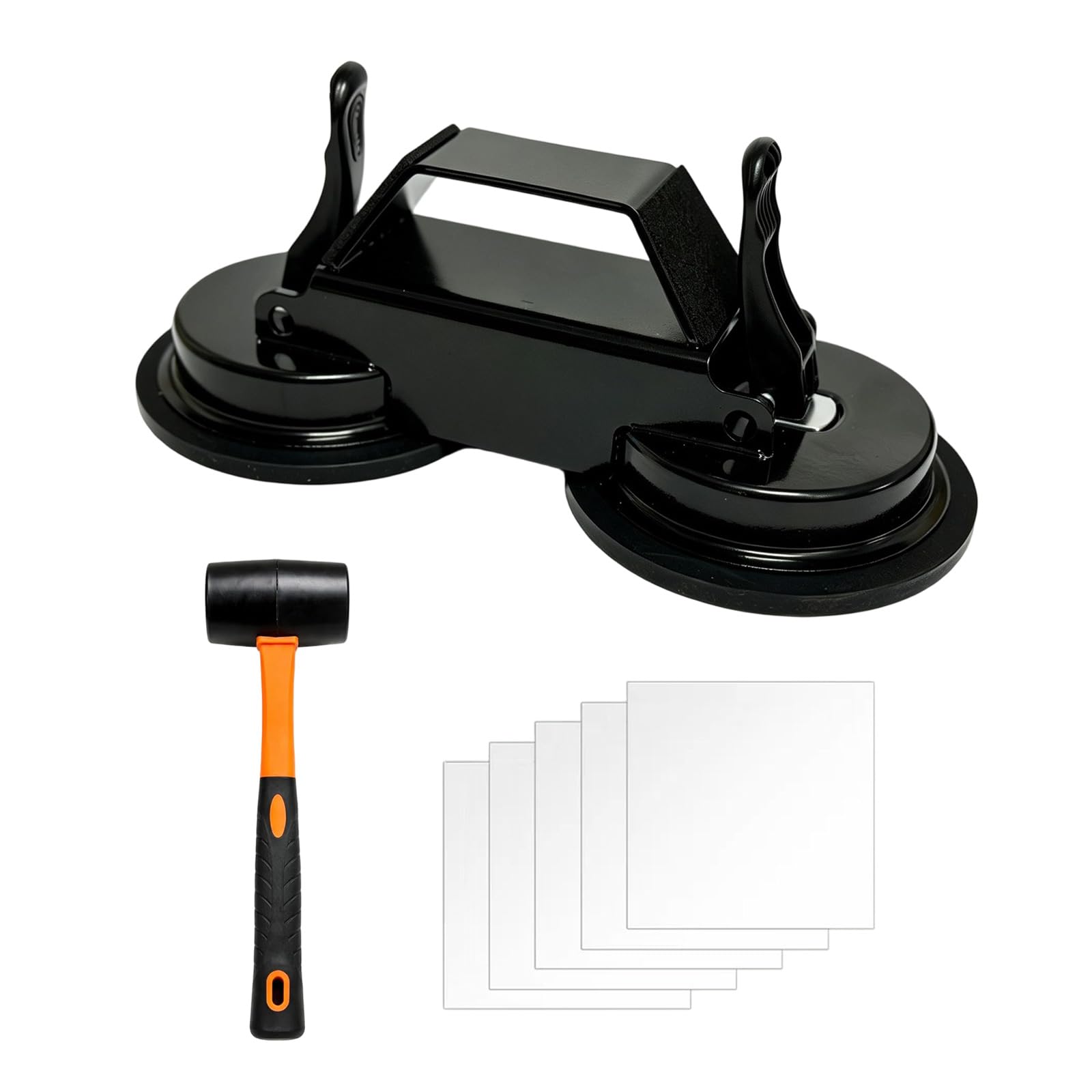 Professional Reinforced Two Head Suction Cup Tool with Enhancing Adhesion Suitable for Heavy Glass Panel and Tiles Strong Adhesive Suction Cup