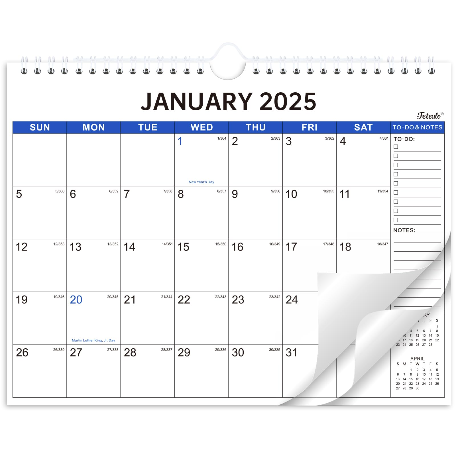 Amazon.com: 2025 Wall Calendar - Wall Calendar 2025 Monthly from Jan. 2025 - Dec. 2025, 11”x 8.5”, 12 Months Wall Calendar, Suitable for Hanging on the Wall : Office Products