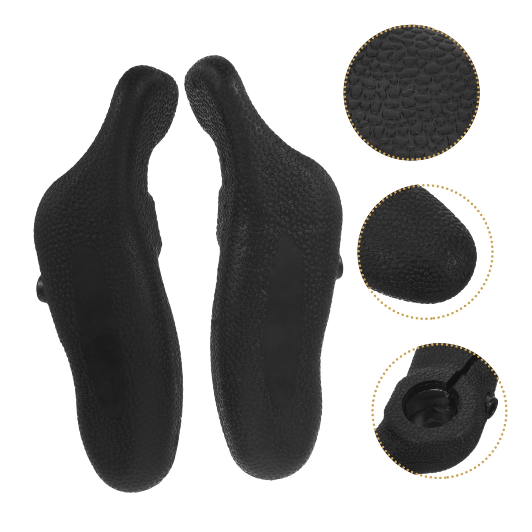 Toyvian Guidon de vélo de Montagne poignées Accessoires de vélo Guidon pour vélo Grip de vélo de Montagne poignée de Guidon de vélo Guidon à vélo poignée de vélo Caoutchouc Noir