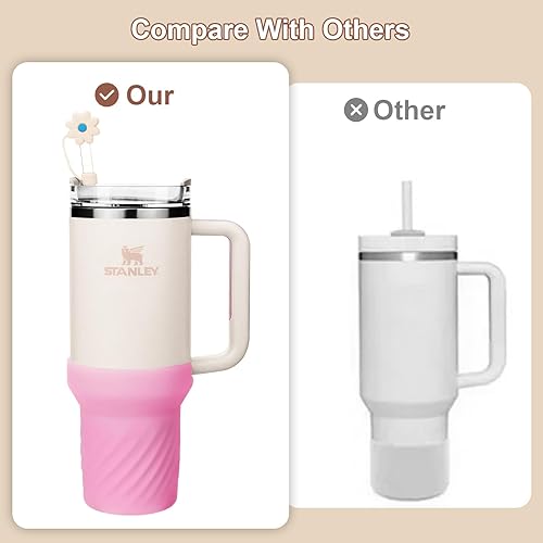 Miniatura 5 de Botas de silicona para Stanley Cup de 40 onzas. Las botas se adaptan a vasos Stanley de 40 onzas con asa, funda protectora de copa para Stanley con