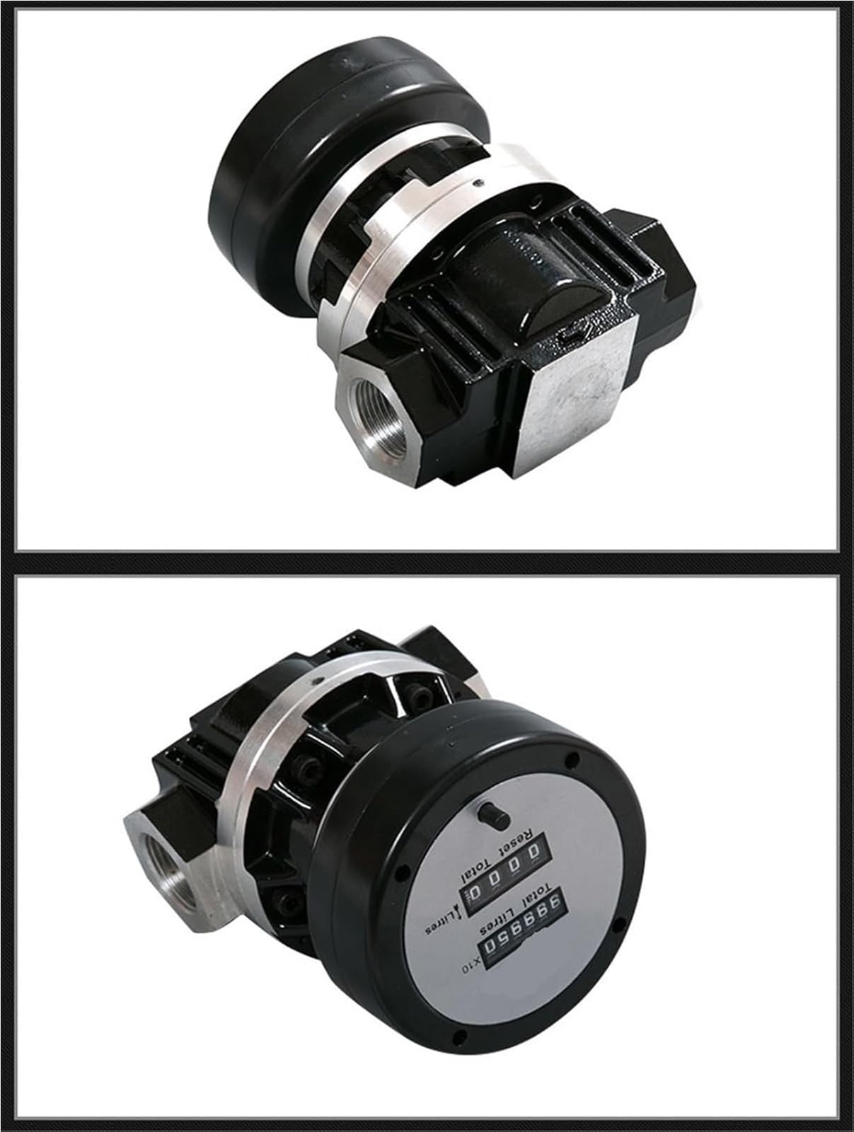 Pompy do ścieków/ścieków, 5 cm, elektroniczna pompa transferowa, paliwo, olej napędowy, owalny, przepływomierz z licznikiem mechanicznym (1,5 cala (Dn40))
