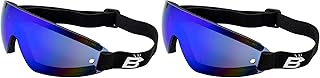 Birdz Eyewear Wing Skydiving Parasailing Floating Goggles with ReflecTech Blue Mirror Lens
