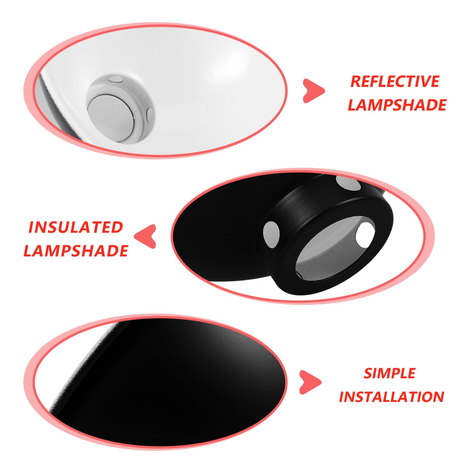 4pezzi Riscaldante Per Rettili Design Riflettente Copertura Protettiva Per Lampade Riscaldamento Adatto Per Lucertole e Tartarughe Installazione Facile e