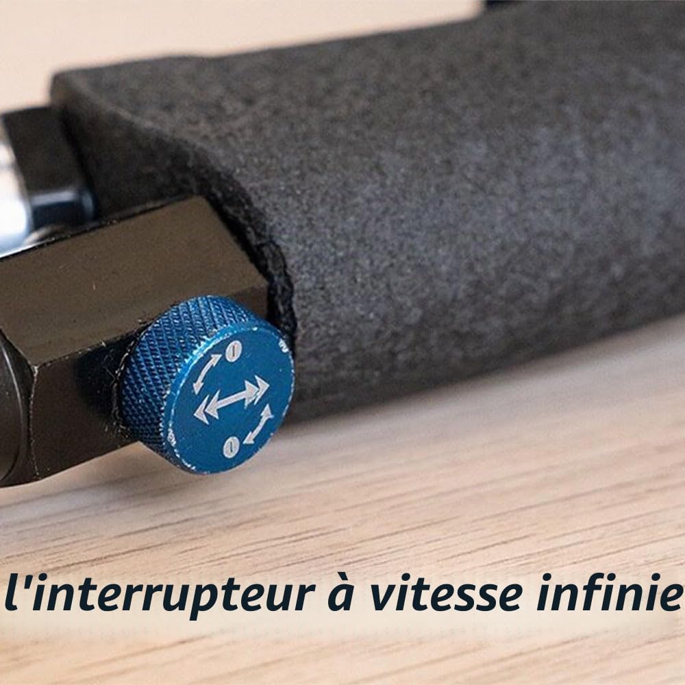 Outil de Pistolet à Écrou Pneumatique, 1/4, 5/16, 3/8 inch (M6, M8, M10) Kit de Rivetage De Pistolet à Rivet à Air Réglable à Vitesse Robuste Avec Mandrins