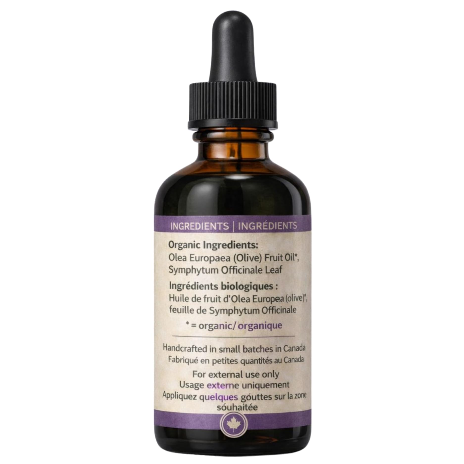 Comfrey Leaf Oil – Undiluted 2 oz, Premium Comfrey Herbal Infused Organic Cold-Pressed Extra-Virgin Olive Oil for Skin, Body & Massage Infusion, Natural Moisturizer | External Use Herbal Blend | Symphytum Officinale | Slow-Infused Botanicals | Authentic Body And Soul - 3