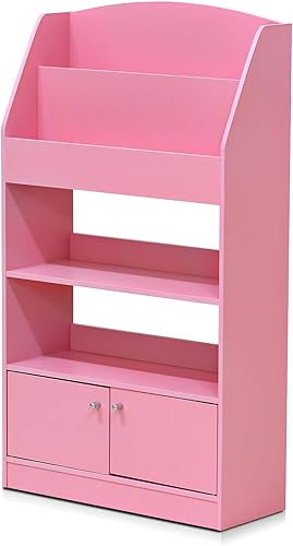 Miniatura 23 de Furinno Lova - Estantería con armario de almacenamiento, 2 estantes con puertas, color rosa Rosado,Azul/claro,https://www.amazon.com/dp/undefined