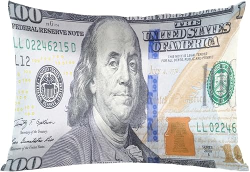 Funda de almohada de satén para cabello y piel, funda de almohada de seda de billetes de 100 dólares, fundas de almohada de satén suave, sin disponible en Yaxa Costa Rica