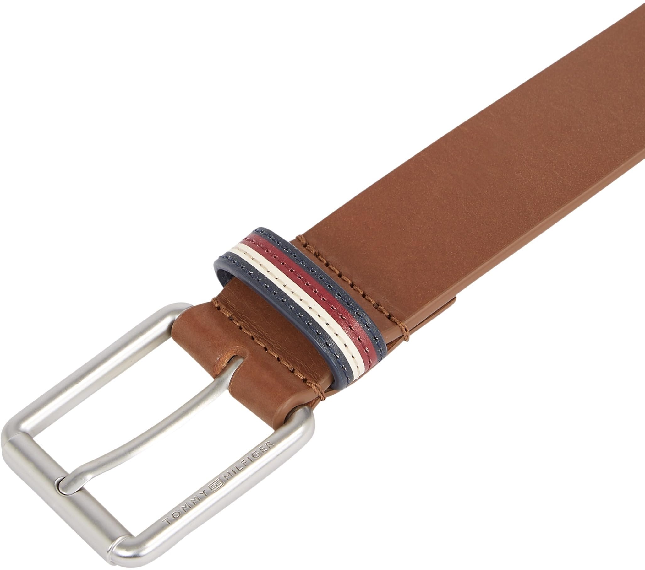 Tommy Hilfiger Herren Gürtel aus Leder, Braun (Tan), 105 cm – Ansicht 2