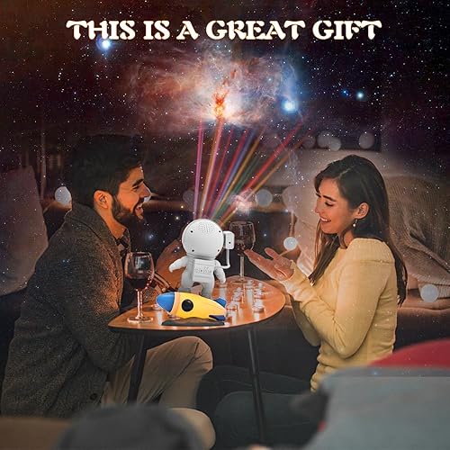 Miniatura 8 de Proyector de estrellas, proyector de galaxia planetario 13 en 1, proyector de astronautas para dormitorio, proyector de luz nocturna estrellada con