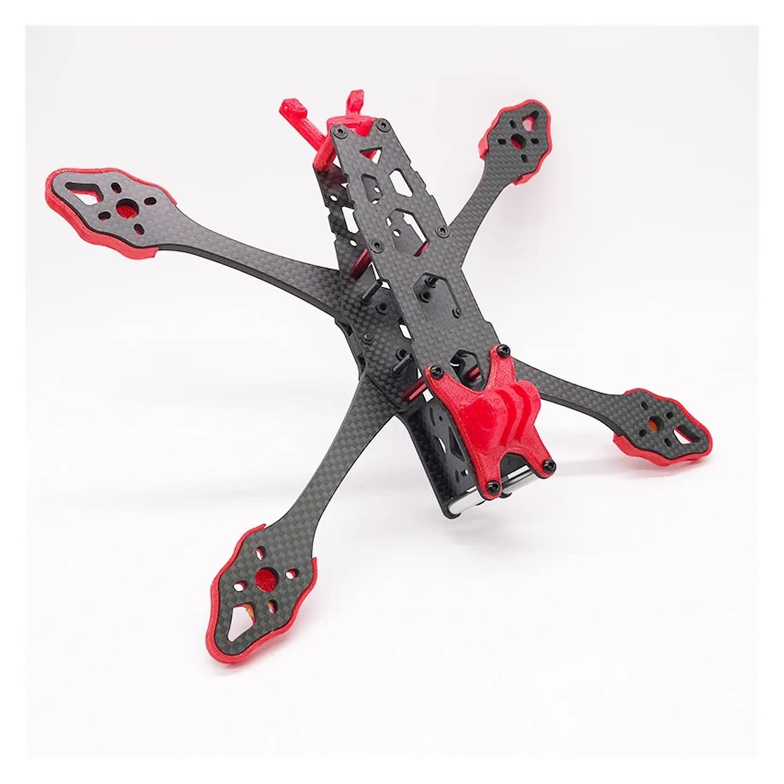 SUPENG QAV-S 5 Pollici 223mm 225 Kit Telaio in Fibra di Carbonio Diviso Tipo X Braccio da 5mm con Parti di Supporto Stampate in TPU 3D compatibili con RC FPV Racing Drone