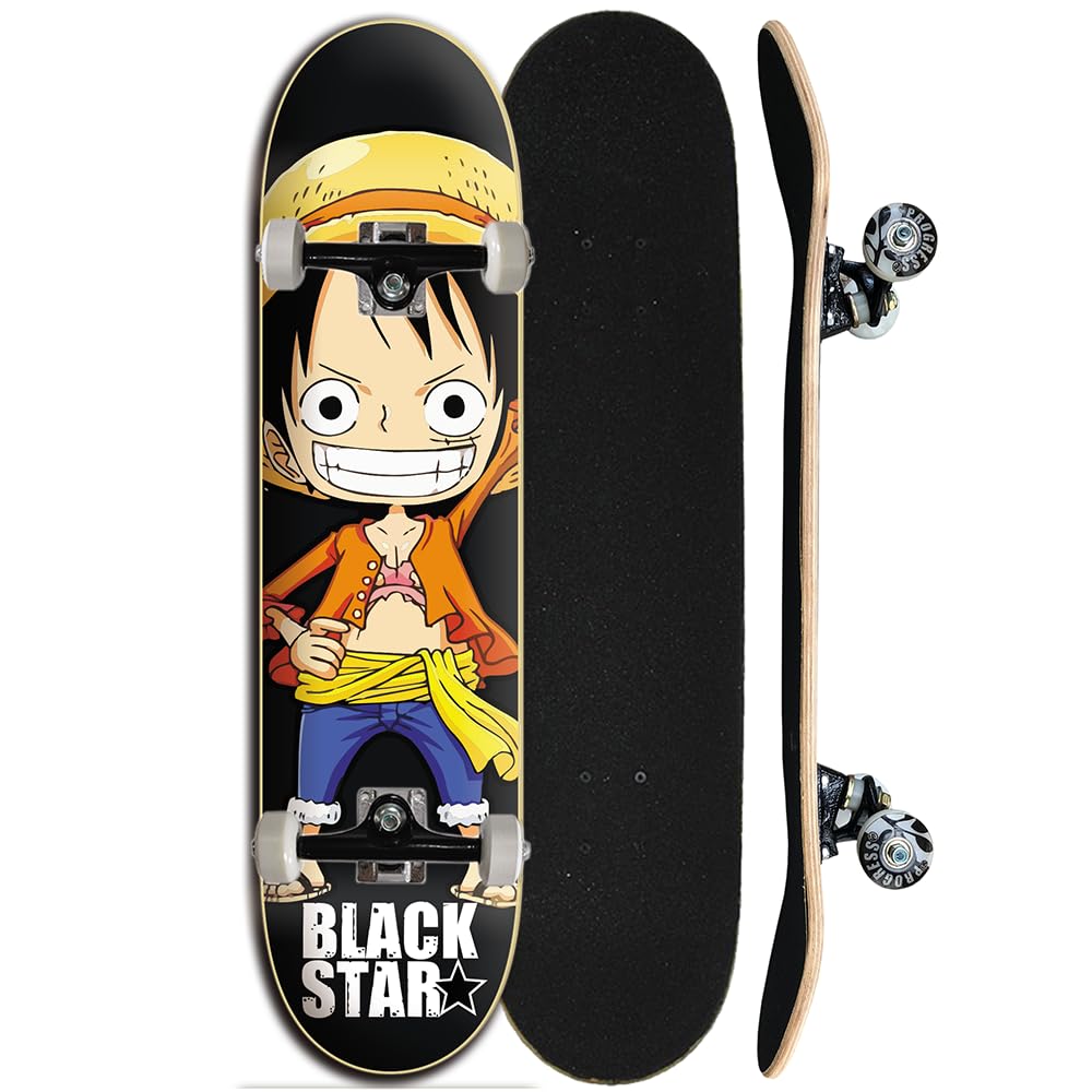 Skate semi profissional Completo Black Star - Pirata : Amazon.com