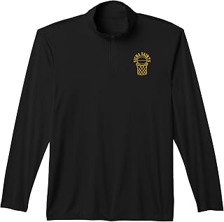 Siena College Distressed Vintage 80s Basketball Net Graphic Performance Quarter-Zip Top