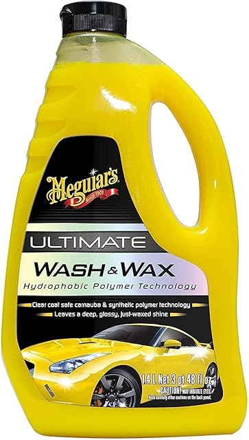 Meguiar's G17748EU Ultimate Car Wash & Wax 1.4L, Shampoo that leaves a deep, glossy, just-waxed shine