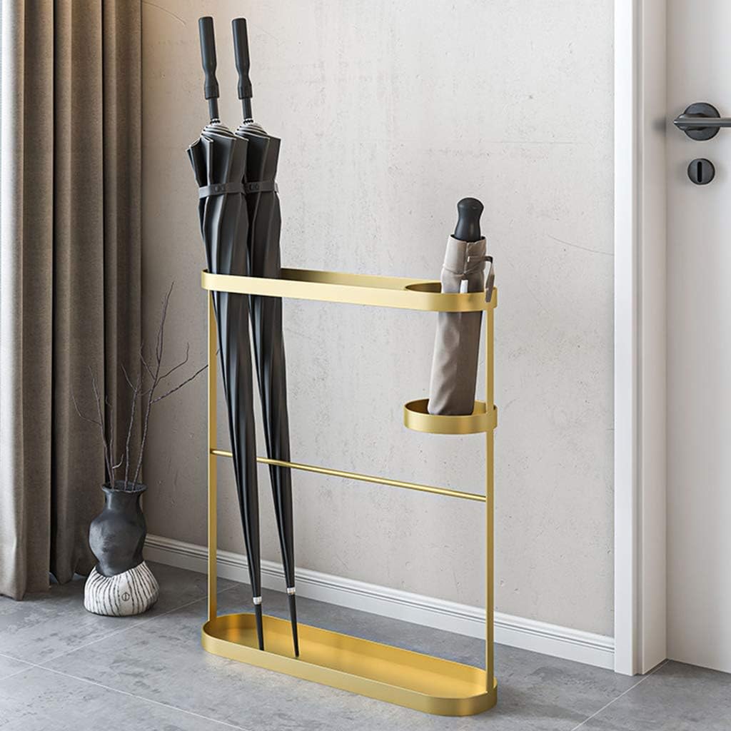 Modern Metal Umbrella Stand for Long/Short Umbrellas, 60cm Tall, Quick-Drying, Stylish Design, Ideal for Walking Canes and Umbrellas, Space-Saving Storage Solution