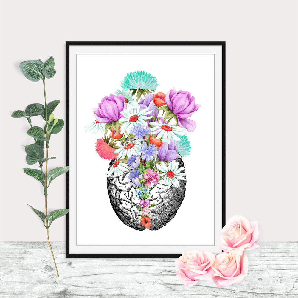 SHINERING Póster de anatomía humana con diseño de órgano anatómico, diseño vintage, 60 x 80 cm