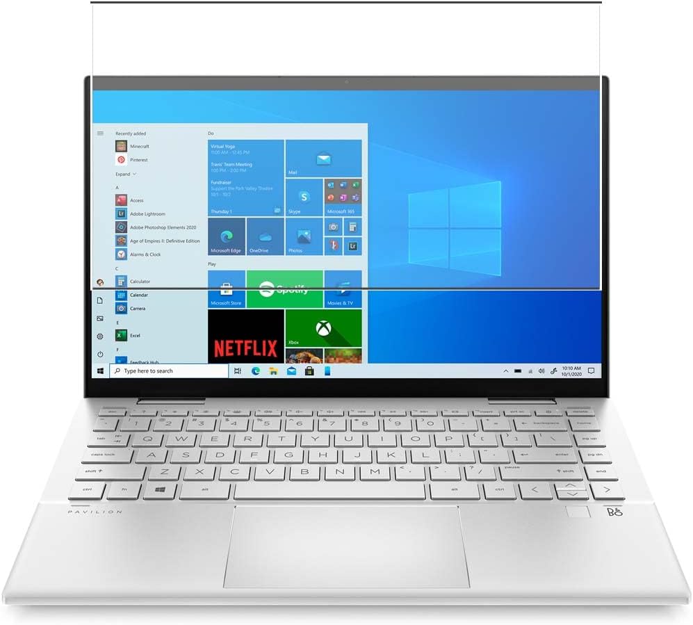 Tempered Glass Screen Protector Film, compatible with HP Pavilion x360 Convert 14-dy1000 14-dy 14" Laptop (Active Area Cover Only) Protective Protectors Guard